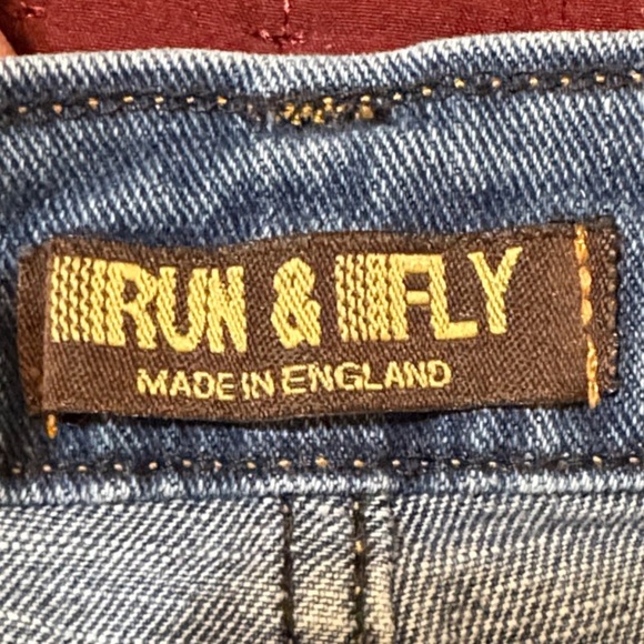 Run & Fly- Made in England- Blue Women's Wide Leg Jeans Size 36/18 - Picture 8 of 15